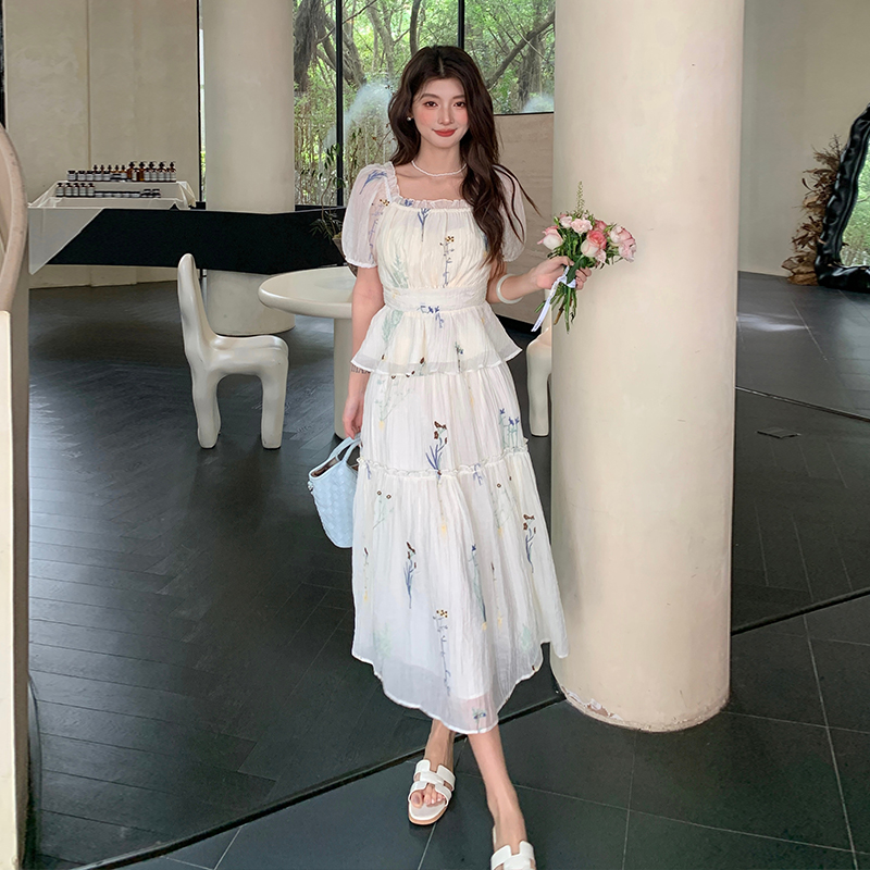 Apricot Embroidered Two-Piece Summer Vacation Set for Women - Image 2