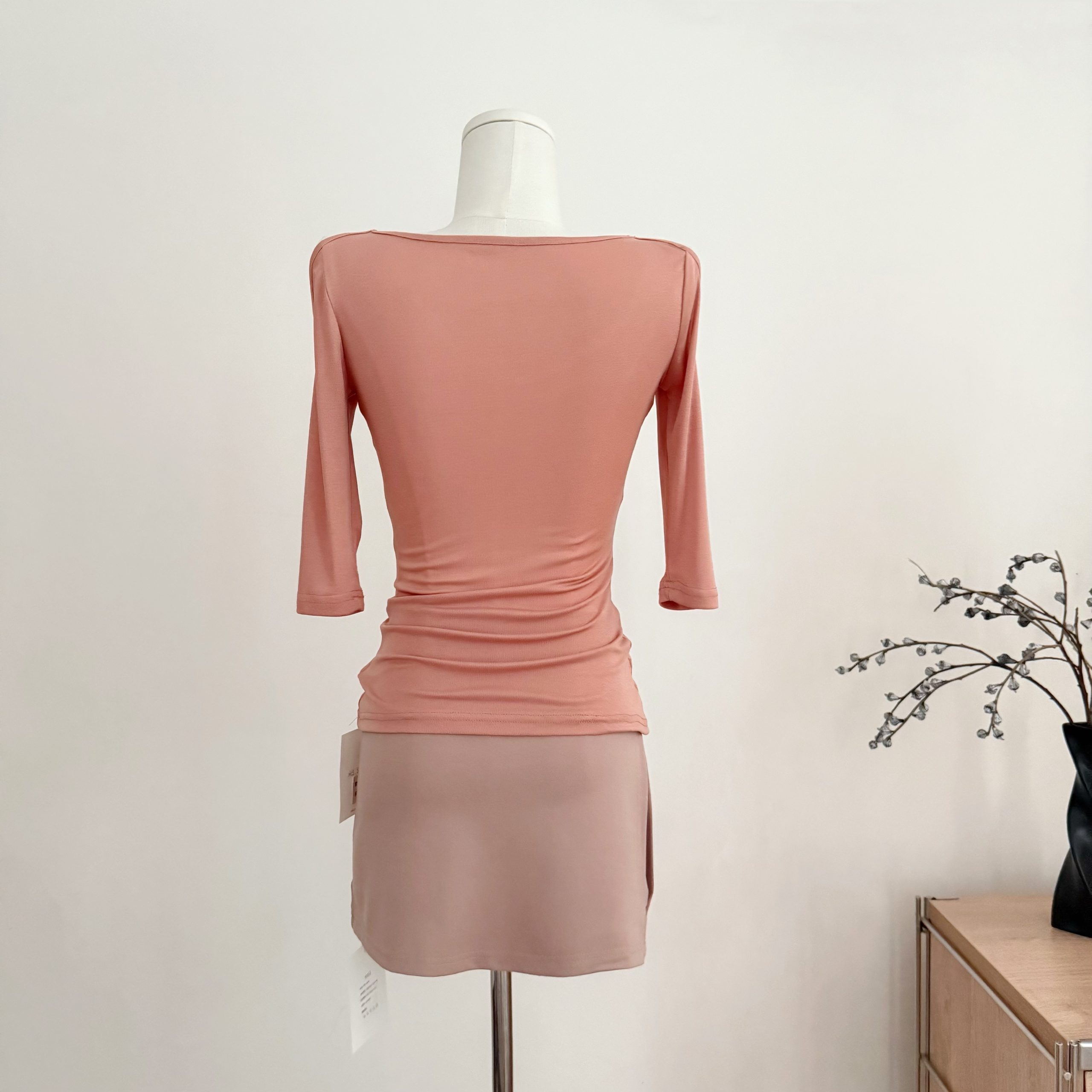 Salmon Women's Slim Fit Knit Top Casual Summer 2026 - Image 2