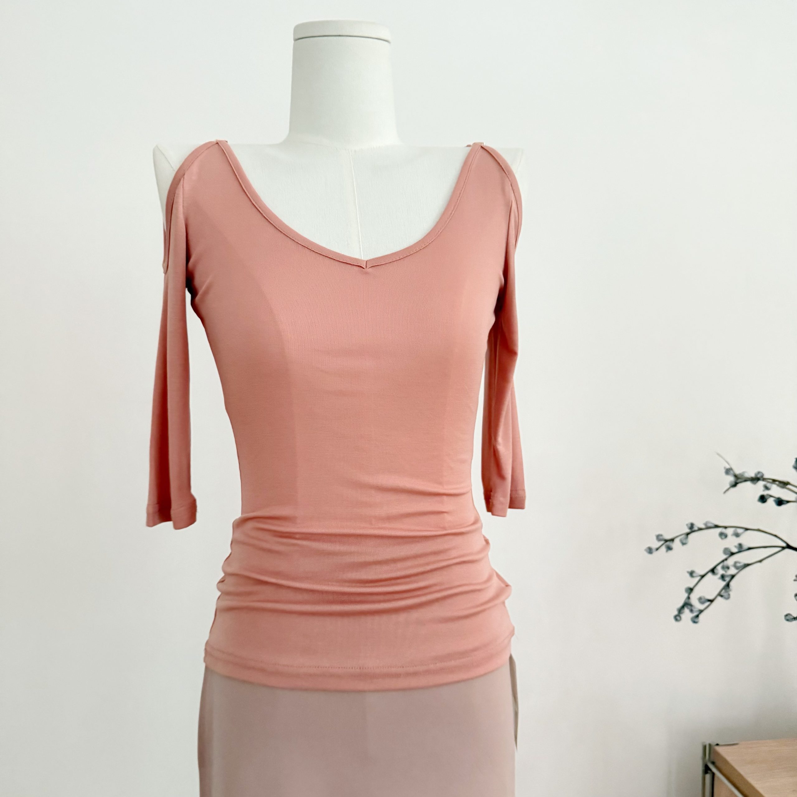 Salmon Women's Slim Fit Knit Top Casual Summer 2026 - Image 3