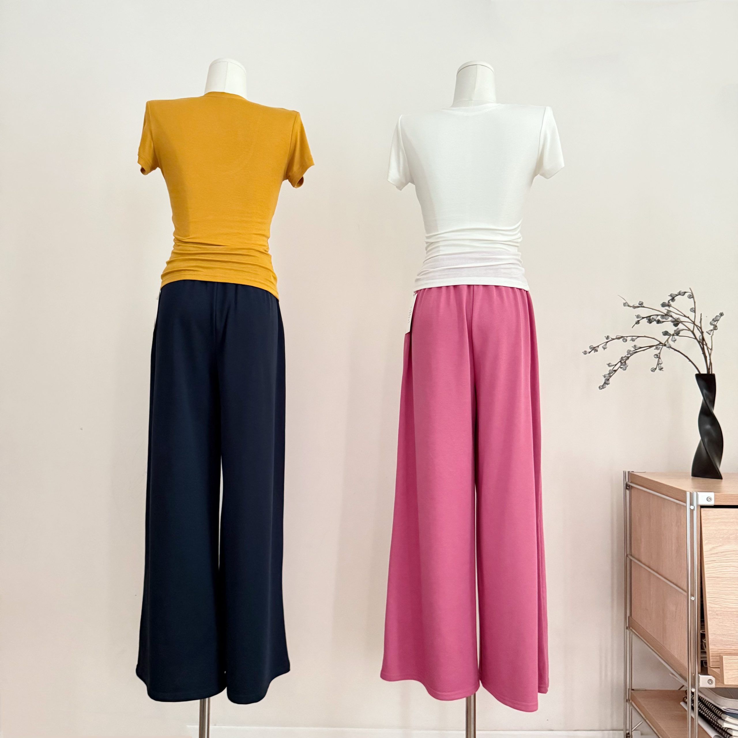 Women's Summer Lyocell Wool Short Sleeve T-Shirt Slim Fit Basic Top - Image 2