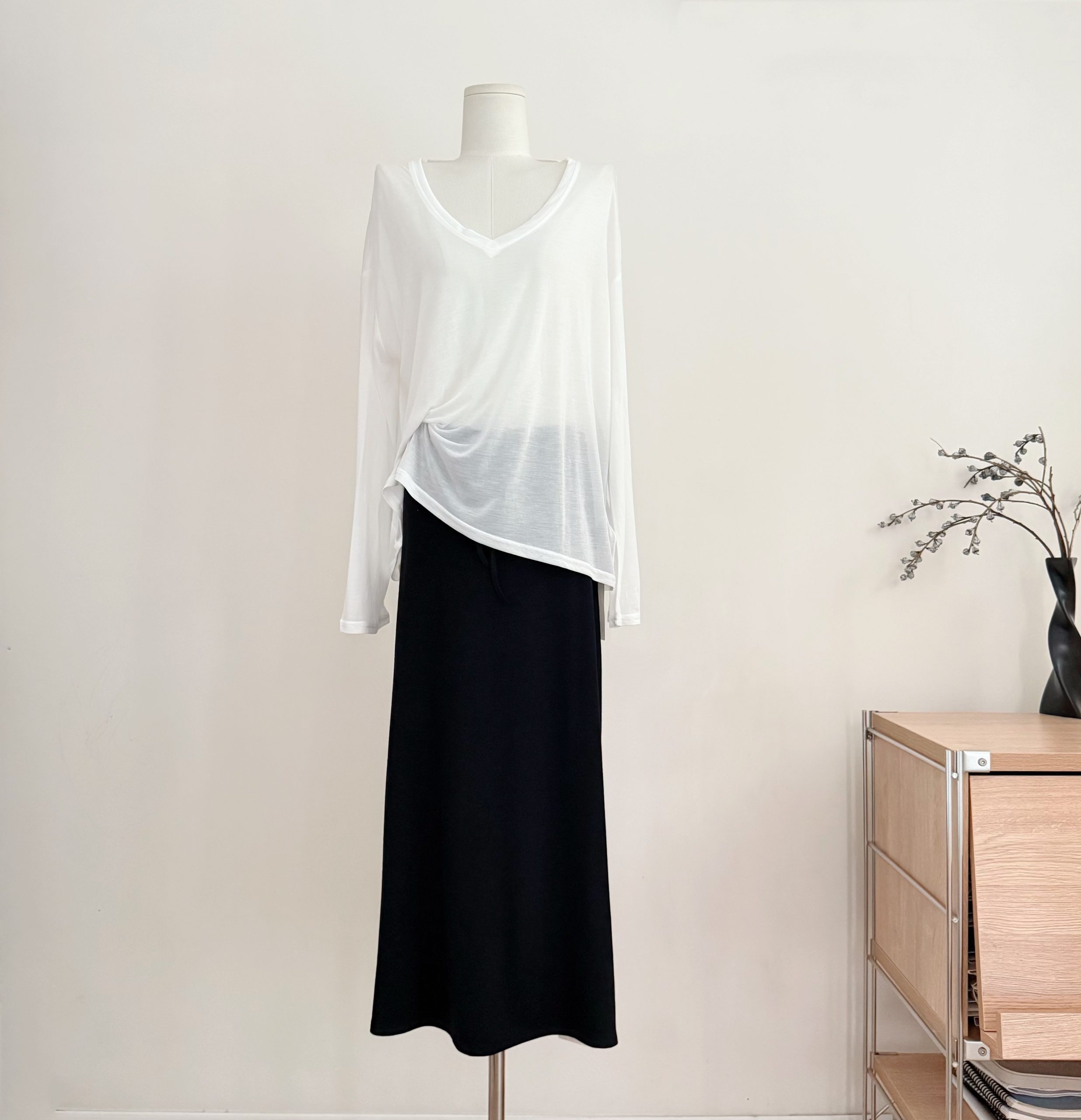 Women's V-Neck Long-Sleeve Off-Shoulder Sun Protection T-Shirt