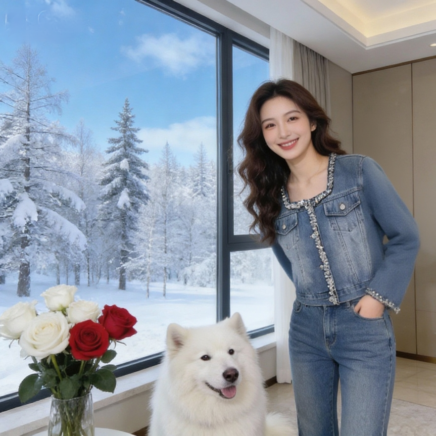 Women's Loose Fit Denim Jacket with Sequin Embroidery and Handmade Beading - Image 5